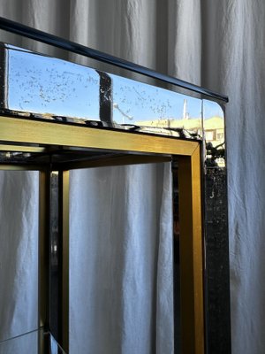 Mid-Century Italian Brass, Chrome and Glass Display Cabinet Shelf attributed to Renato Zevi, 1970s-NOT-2041273