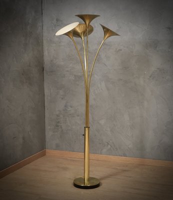 Mid-Century Italian Brass Floor Lamp, 1970s-UH-1819496