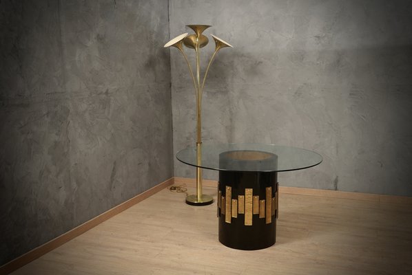 Mid-Century Italian Brass Floor Lamp, 1970s-UH-1819496