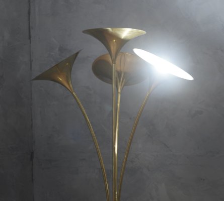 Mid-Century Italian Brass Floor Lamp, 1970s-UH-1819496