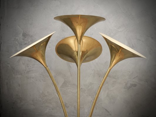 Mid-Century Italian Brass Floor Lamp, 1970s-UH-1819496