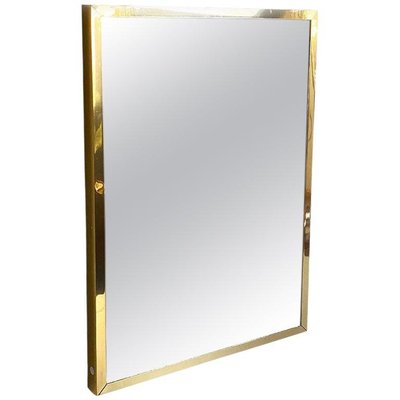 Mid-Century Italian Brass Frame Mirror from Crystal Art, 1950s-GDD-1110883