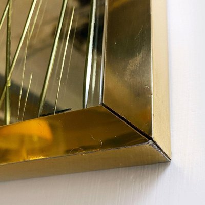 Mid-Century Italian Brass Frame Mirror from Crystal Art, 1950s-GDD-1110883