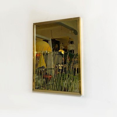 Mid-Century Italian Brass Frame Mirror from Crystal Art, 1950s-GDD-1110883