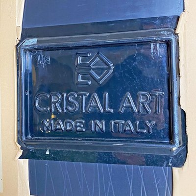 Mid-Century Italian Brass Frame Mirror from Crystal Art, 1950s-GDD-1110883