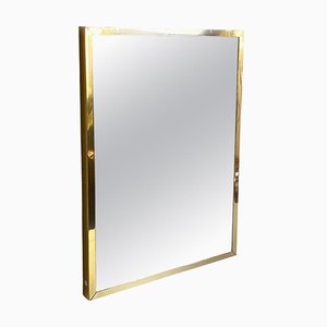 Mid-Century Italian Brass Frame Mirror from Crystal Art, 1950s-GDD-1110883