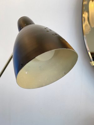 Mid-Century Italian Brass & Lacquered Metal Floor Lamp from Stilnovo, 1950s-FUE-919789