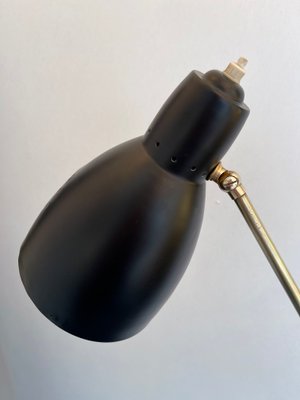 Mid-Century Italian Brass & Lacquered Metal Floor Lamp from Stilnovo, 1950s-FUE-919789