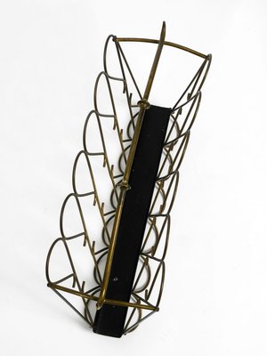 Mid-Century Italian Brass Magazine Rack, 1950s-RR-737060