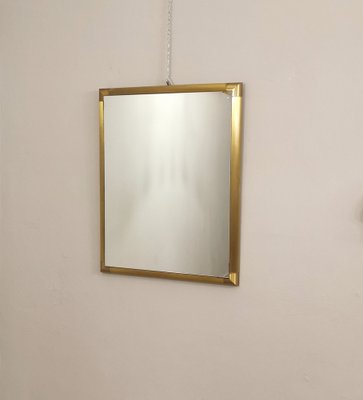 Mid-Century Italian Brass Mirror, 1960s-ZST-989112