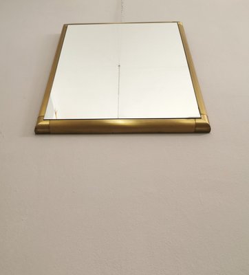 Mid-Century Italian Brass Mirror, 1960s-ZST-989112