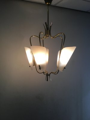 Mid-Century Italian Brass Pendant Lamp, 1950s-SU-673196