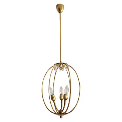 Mid-Century Italian Brass Pendant Lamp in Minimalist Style, 1950s-VNE-965989