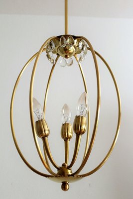 Mid-Century Italian Brass Pendant Lamp in Minimalist Style, 1950s-VNE-965989