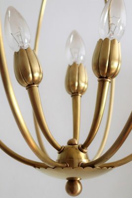 Mid-Century Italian Brass Pendant Lamp in Minimalist Style, 1950s-VNE-965989