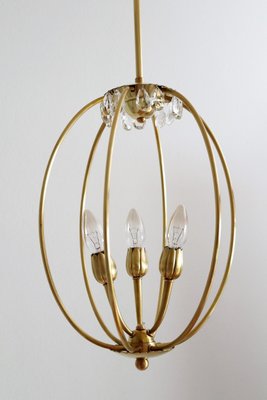 Mid-Century Italian Brass Pendant Lamp in Minimalist Style, 1950s-VNE-965989