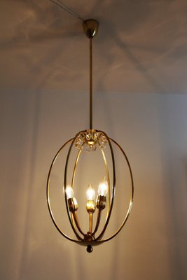 Mid-Century Italian Brass Pendant Lamp in Minimalist Style, 1950s-VNE-965989