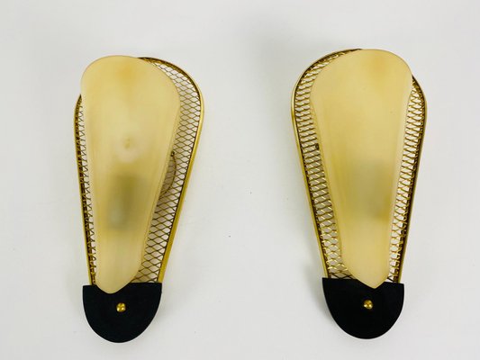 Mid-Century Italian Brass Sconces, 1960s, Set of 2-PUK-1110540