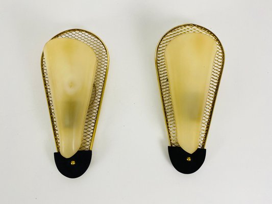 Mid-Century Italian Brass Sconces, 1960s, Set of 2-PUK-1110540