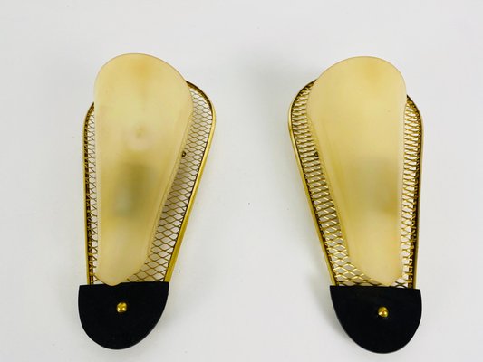 Mid-Century Italian Brass Sconces, 1960s, Set of 2-PUK-1110540