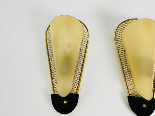 Mid-Century Italian Brass Sconces, 1960s, Set of 2-PUK-1110540