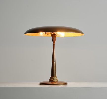 Mid-Century Italian Brass Table Lamp, 1950s-KJ-2035658