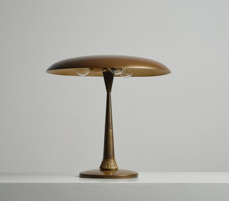 Mid-Century Italian Brass Table Lamp, 1950s-KJ-2035658