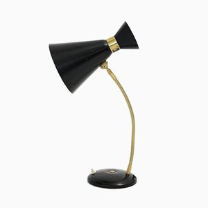 Mid-Century Italian Brass Table Lamp, 1950s-NB-551672