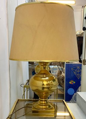 Mid-Century Italian Brass Table Lamp, 1960s-YUW-647218