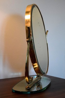 Mid-Century Italian Brass Vanity Mirror from Brusotti-IEI-805802