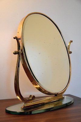 Mid-Century Italian Brass Vanity Mirror from Brusotti-IEI-805802