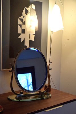 Mid-Century Italian Brass Vanity Mirror from Brusotti-IEI-805802