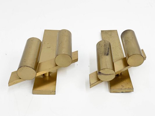 Mid-Century Italian Brass Wall Sconces from Gaetano Sciolari, 1960s, Set of 2-JDR-1126004