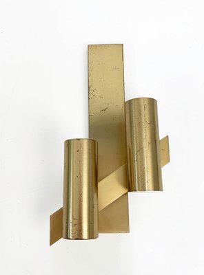 Mid-Century Italian Brass Wall Sconces from Gaetano Sciolari, 1960s, Set of 2-JDR-1126004