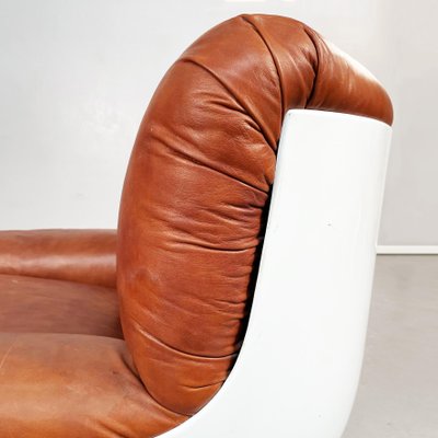 Mid-Century Italian Brown Leather Flou Armchairs by Betti for Habitat IDS, 1970s, Set of 2-GDD-1325527