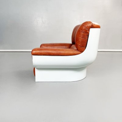 Mid-Century Italian Brown Leather Flou Armchairs by Betti for Habitat IDS, 1970s, Set of 2-GDD-1325527