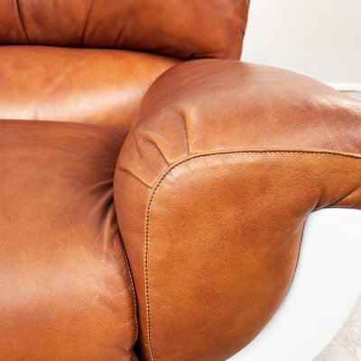 Mid-Century Italian Brown Leather Flou Armchairs by Betti for Habitat IDS, 1970s, Set of 2-GDD-1325527