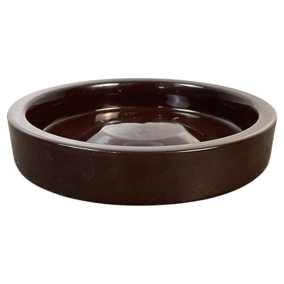 Mid-Century Italian Brown Porcelain Stoneware Ashtray by Mangiarotti Danese, 1970s-GDD-1114705