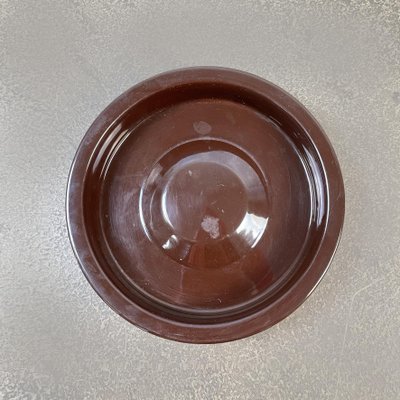 Mid-Century Italian Brown Porcelain Stoneware Ashtray by Mangiarotti Danese, 1970s-GDD-1114705