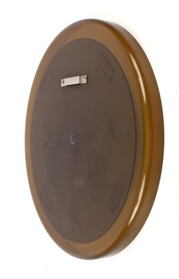 Mid-Century Italian Brown Smoked Acrylic Glass Round Wall Mirror from Guzzini, 1960s-JDR-1125483