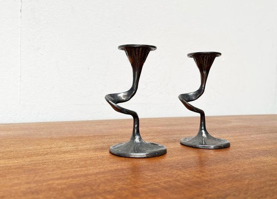 Mid-Century Italian Brutalist Amadeus Series Candleholder by Kurt Jesch for Fratelli Tonini, 1960s, Set of 2-UAH-1716292