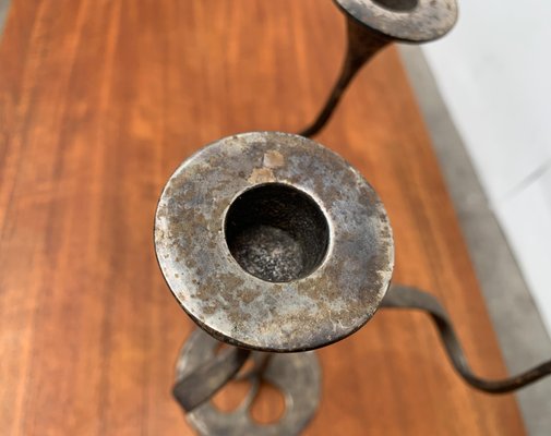 Mid-Century Italian Brutalist Bronze Amadeus Series Candleholder by Kurt Jesch for Fratelli Tonini-UAH-951038