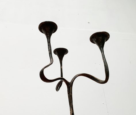 Mid-Century Italian Brutalist Bronze Amadeus Series Candleholder by Kurt Jesch for Fratelli Tonini-UAH-951038