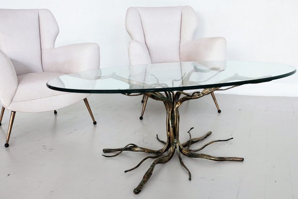 Mid-Century Italian Brutalist Coffee Table in Tree Shape by Salvino Marsura, 1960s-VNE-1347669