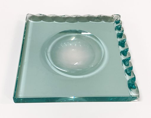 Mid-Century Italian Carved Crystal Glass Ashtray by Pietro Chiesa for Fontana Arte-JDR-1125974