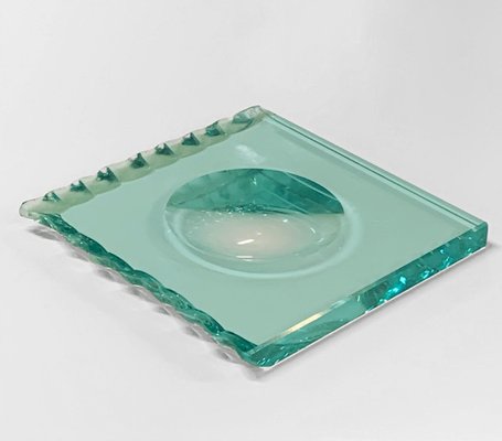 Mid-Century Italian Carved Crystal Glass Ashtray by Pietro Chiesa for Fontana Arte-JDR-1125974