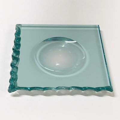 Mid-Century Italian Carved Crystal Glass Ashtray by Pietro Chiesa for Fontana Arte-JDR-1125974