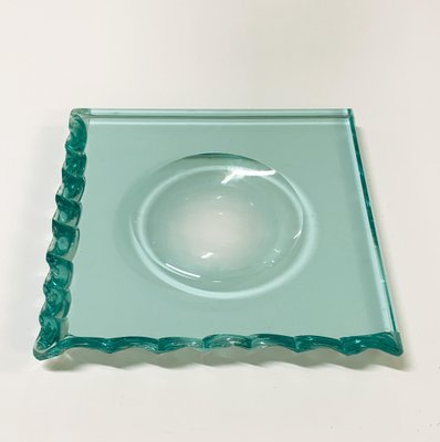 Mid-Century Italian Carved Crystal Glass Ashtray by Pietro Chiesa for Fontana Arte-JDR-1125974