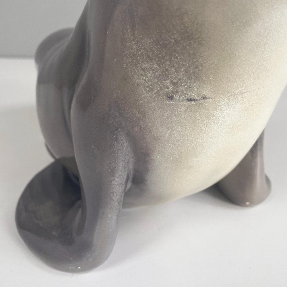 Mid-Century Italian Ceramic Sculpture of a Sea Lion by Urbano Zaccagnini, 1920s-GDD-1764106