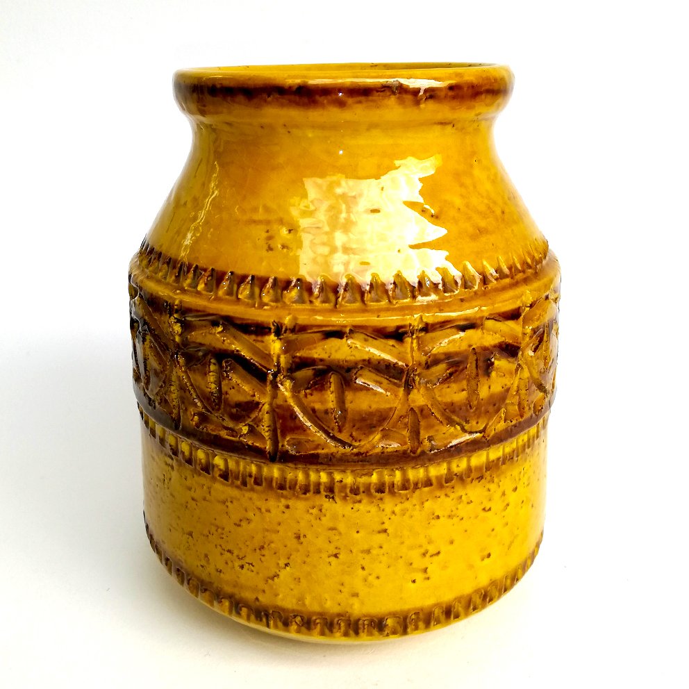 Mid-Century Italian Ceramic Vase by Caruso for SIC